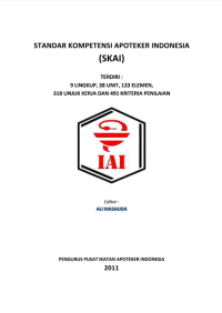 Image of E-BOOK FARMASI STANDAR KOMPETENSI APOTEKER INDONESIA (SKAI)