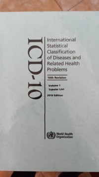 Image of ICD 10: INTERNATIONAL STATISTICAL CLASSIFICATION OF DISEASES AND RELATED HEALTH PROBLEMS